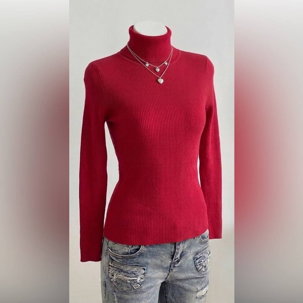 Orvis Vibrant Red Cowl Neck Sweater